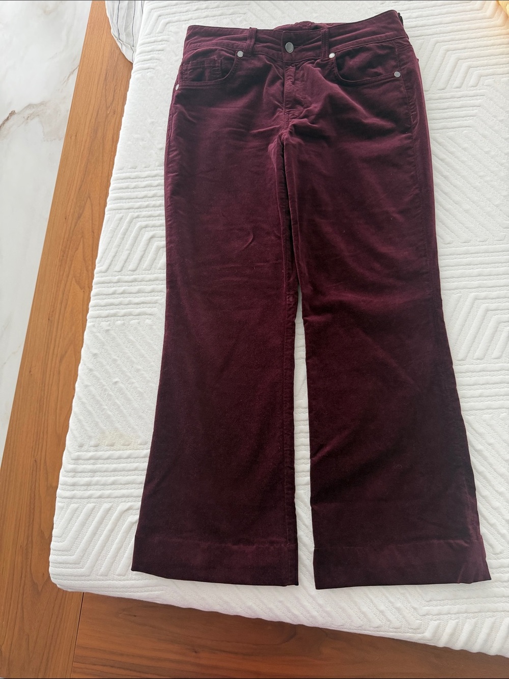 Ramy Brook Corduroy Bootcut Pants in Burgundy